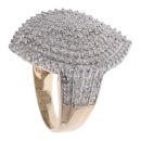 9ct Yellow Gold 2.00ct Brilliant Cut Diamond Cluster Ring