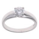 9ct White Gold Cubic Zirconia Solitaire Ring