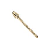 14ct Yellow Gold Monaco Spin Plain Lock Twist Bracelet 8"