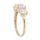 14ct Yellow Gold 3 Stone Cubic Zirconia Ring