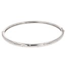 18ct White Gold 0.20ct Brilliant Cut Diamond Bangle
