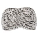 18ct White Gold 0.50ct Brilliant Cut Diamond Five Row Fancy Ring