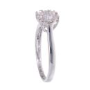 9ct White Gold 0.50ct Diamond Cluster Ring