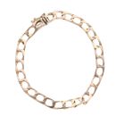 9ct Yellow Gold Square Curb Bracelet 6.5"