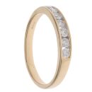 18ct Yellow Gold 0.25ct Brilliant Cut Diamond Half Eternity Ring