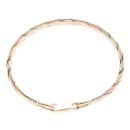 9ct Yellow, White And Rose Gold Hinged Bangle
