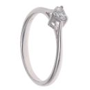 18ct White Gold 0.15ct Diamond Heart Solitaire Ring