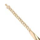 14ct Yellow Gold Monaco Classic Girl Pave Lock ID Bracelet 5.5"