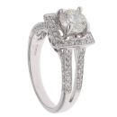 18ct White Gold 1.60ct Brilliant Cut Diamond Cluster Ring