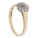 9ct Yellow Gold 0.20ct Brilliant Cut Diamond Cluster Ring