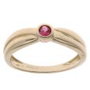 9ct Yellow Gold Ruby Solitaire Ring