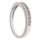 9ct White Gold 0.25ct Brilliant Cut Diamond Half Eternity Ring