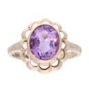 9ct Yellow Gold Amethyst Dress Ring