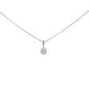 9ct White Gold Diamond Drop Pendant And 18" Chain by Anya Belle