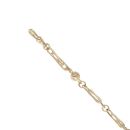 9ct Yellow Gold Bead and Crossover Bracelet 7"