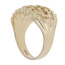 9ct Yellow Gold Four Row Keeper Ring