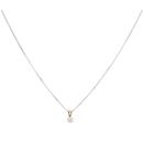 18ct Yellow And White Gold 0.20ct Brilliant Cut Diamond Solitaire Pendant And Chain 16"