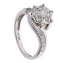 9ct White Gold 0.50ct Brilliant Cut Diamond Cluster Ring