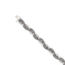 9ct White Gold 2.00ct Brilliant Cut Black And White Diamond Bracelet 7.5"