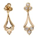 18ct Yellow Gold 0.65ct Diamond Drop Earrings