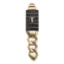 14ct Yellow Gold Monaco Classic Black Baguette Cut Cubic Zirconia Pendant