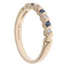 9ct Yellow Gold 0.10ct Diamond And Sapphire Ring