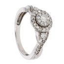 9ct White Gold 0.50ct Diamond Cluster Ring