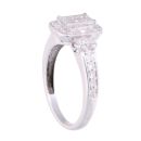 9ct White Gold 0.65ct Diamond Cluster Ring