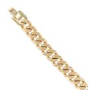 Unique & Co Stainless Steel and Yellow Gold IP Plating Curb Bracelet