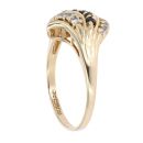 9ct Yellow Gold Sapphire And Cubic Zirconia Ring