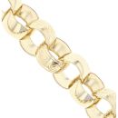 9ct Yellow Gold  Patterned & Plain Belcher Chain