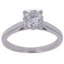 Platinum 1.00ct Brilliant Cut Diamond Solitaire Ring