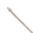 18ct White Gold 5.00ct Brilliant Cut Brown Diamond Floral Bracelet 7"