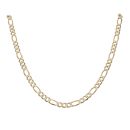 9ct Yellow Gold Diamond Cut Figaro Chain 18"