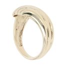 9ct Yellow Gold Three Row Wishbone Ring