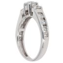 18ct White Gold 1.25ct Brilliant Cut Trilogy Ring