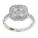 14ct White Gold 2.00ct Diamond Cluster Ring