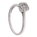 9ct White Gold 0.25ct Brilliant Cut Diamond Cluster Ring