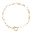 14ct Yellow Gold Greek Key Fancy Bracelet 9"