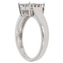 18ct White Gold 0.50ct Princess Cut Diamond Cluster Ring