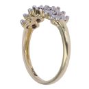9ct Yellow Gold 0.10ct Brilliant Cut Diamond Cluster Ring