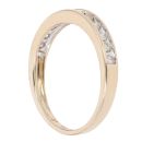 9ct Yellow Gold 0.25ct Brilliant Cut Diamond Half Eternity Ring