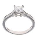Platinum 0.70ct Princess Cut Diamond Solitaire Ring