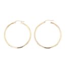 9ct Yellow Gold Plain Hoop Earrings