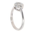 18ct White Gold 0.50ct Brilliant Cut Diamond Cluster Ring