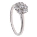 9ct White Gold 0.75ct Brilliant Cut Diamond Cluster Ring