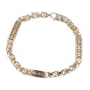 9ct Yellow And White Gold Fancy Bracelet 8"