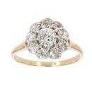 9ct Yellow Gold 1.35ct Brilliant Cut Diamond Cluster Ring