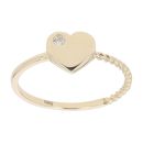 Children's 14ct Yellow Gold Cubic Zirconia Heart Ring