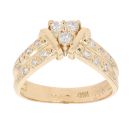 18ct Yellow Gold 0.17ct Brilliant Cut Diamond Fancy Ring